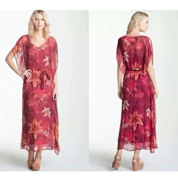 Lucky Brand Dresses & Skirts - NWT Lucky Brand Maya Tropical Caftan Maxi Dress Women’s XS